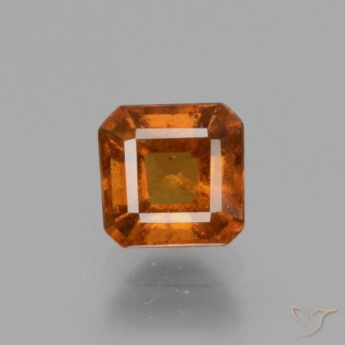1.80ct Натуральный Средне-темно-оранжевый Гранат Гессонит, Изумрудная огранка, VS-SI
