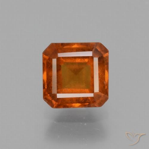 1.97ct Натуральный Огонь Оранжевый Гранат Гессонит, Изумрудная огранка, Чистота VS