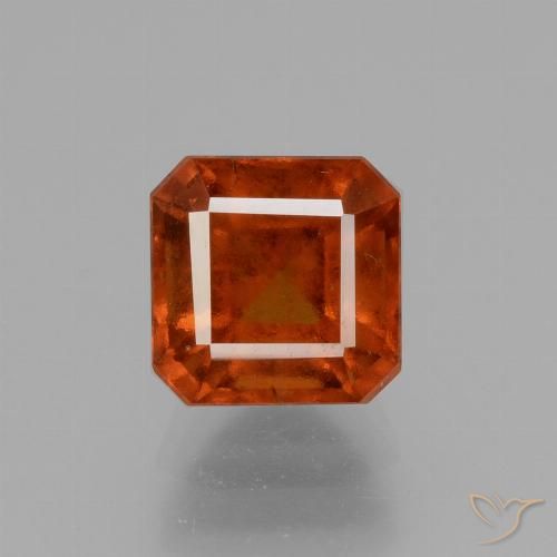 2.51ct Натуральный Темно-оранжевый Гранат Гессонит, Изумрудная огранка, VS-SI