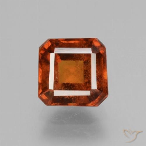 2.57ct Натуральный Средний апельсин Гранат Гессонит, Изумрудная огранка, VS-SI