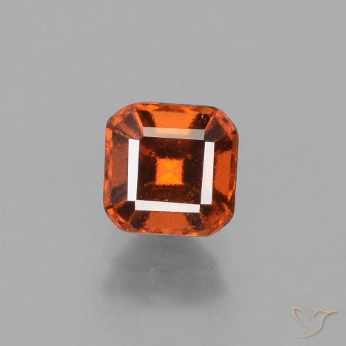1.36ct Натуральный Янтарный Апельсин Гранат Гессонит, Изумрудная огранка, Чистота VS