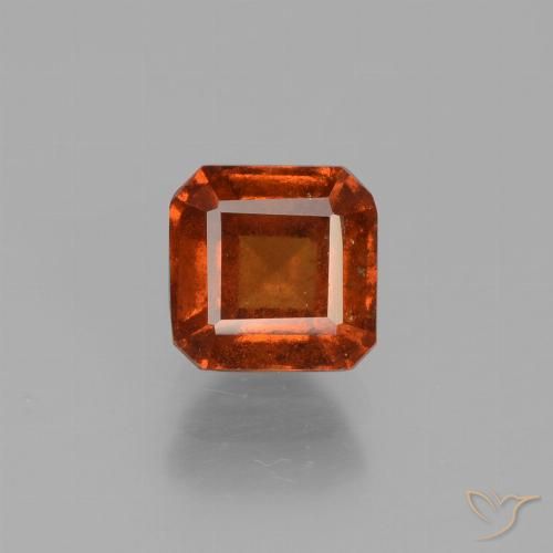 1.43ct Натуральный Янтарный Апельсин Гранат Гессонит, Изумрудная огранка, Чистота VS