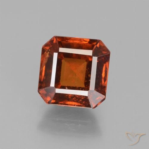 2.18ct Натуральный Янтарный Апельсин Гранат Гессонит, Изумрудная огранка, VS-SI
