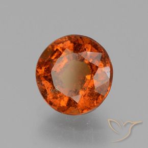 1.90 карата, натуральный Темно-оранжевый Гранат Гессонит, Круглый, VS-SI