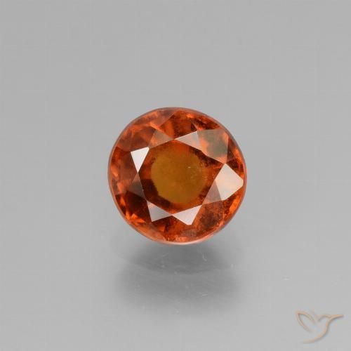 1.69ct Натуральный Средний апельсин Гранат Гессонит, Круглый, VS-SI