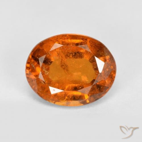 2.92ct Натуральный Средний апельсин Гранат Гессонит, Овал, VS-SI