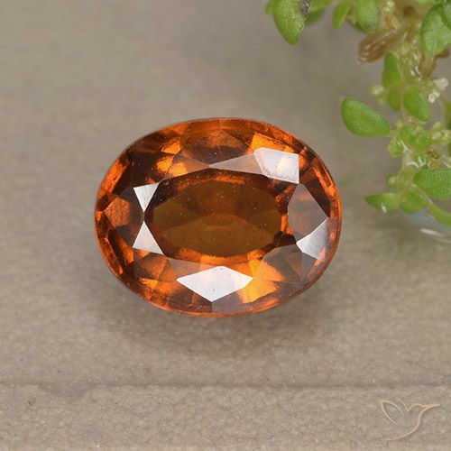 1.85ct Натуральный Огонь Оранжевый Гранат Гессонит, Овал, Чистота VS