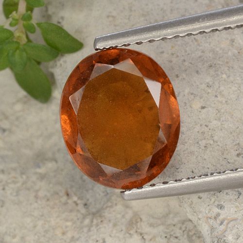 2.71ct Натуральный Средне-темно-оранжевый Гранат Гессонит, Овал, Чистота VS