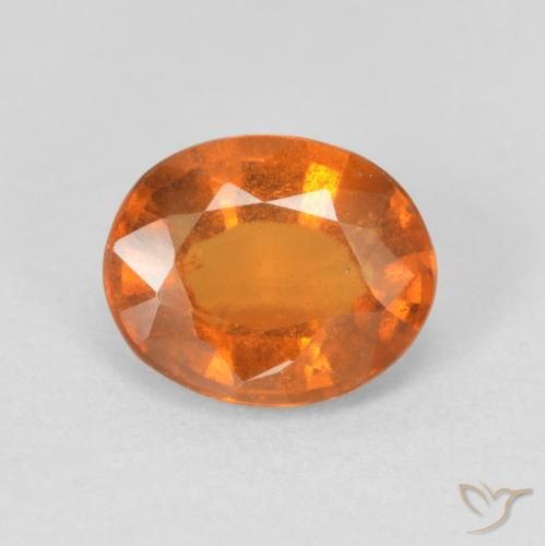 1.97ct Натуральный Темно-оранжевый Гранат Гессонит, Овал, VS-SI