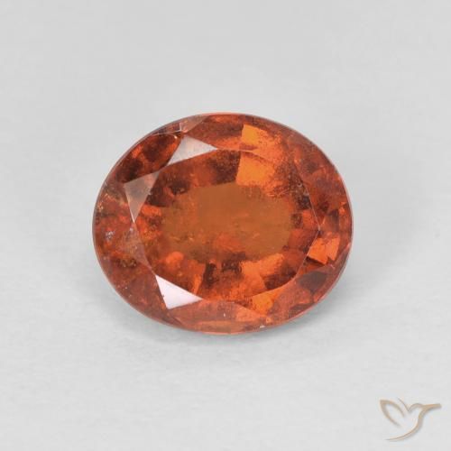 2.42ct Натуральный Средний апельсин Гранат Гессонит, Овал, VS-SI