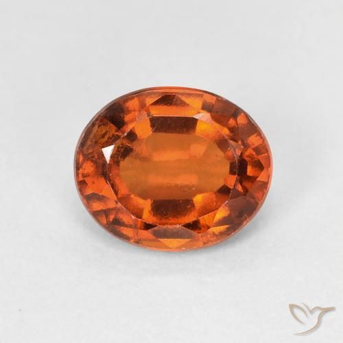 2.07ct Натуральный Средний апельсин Гранат Гессонит, Овал, Чистота VS