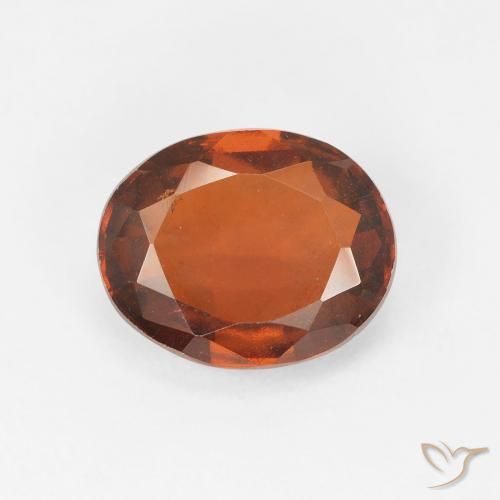 2.90ct Натуральный Средний апельсин Гранат Гессонит, Овал, Чистота VS
