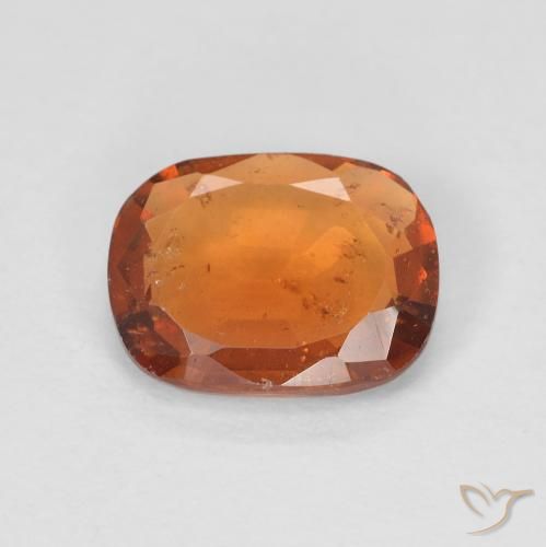 1.82ct Натуральный Желтовато-оранжевый Гранат Гессонит, Подушка, VS-SI