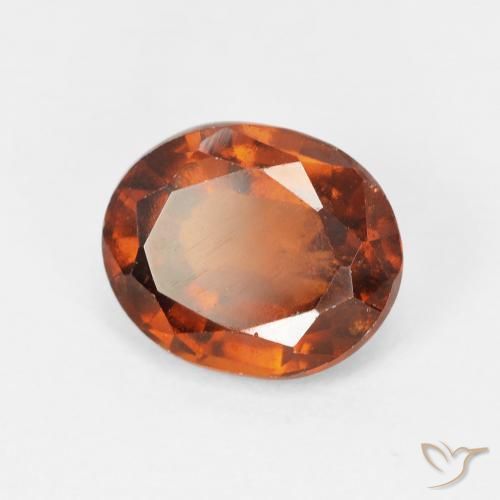 2.87 карата, натуральный Medium Dark-Orange Гранат Гессонит, Овал, Чистота VS