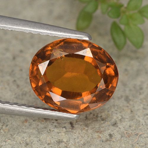 2.63ct Натуральный Средне-темно-оранжевый Гранат Гессонит, Овал, VS-SI