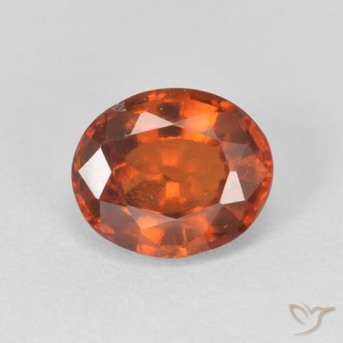 2.48 карата, натуральный Medium Dark-Orange Гранат Гессонит, Овал, Чистота VS