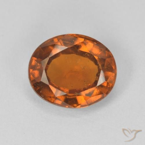 2.47ct Натуральный Medium Dark-Orange Гранат Гессонит, Овал, VS-SI