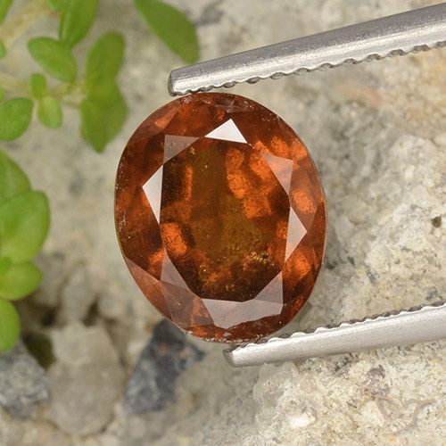 2.69ct Натуральный Средний апельсин Гранат Гессонит, Овал, VS-SI