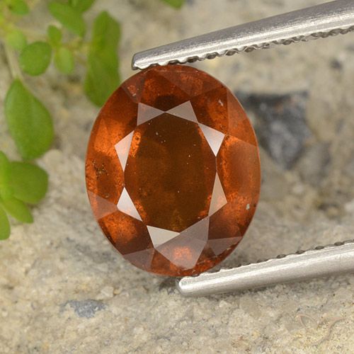 2.64ct Натуральный Средний апельсин Гранат Гессонит, Овал, VS-SI