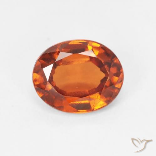 1.94ct Натуральный Средний апельсин Гранат Гессонит, Овал, VS-SI