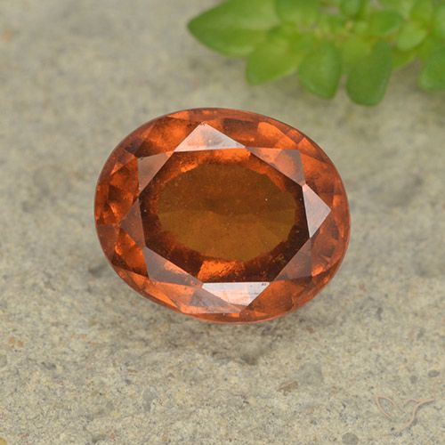 2.70ct Натуральный Темно-оранжевый Гранат Гессонит, Овал, VS-SI
