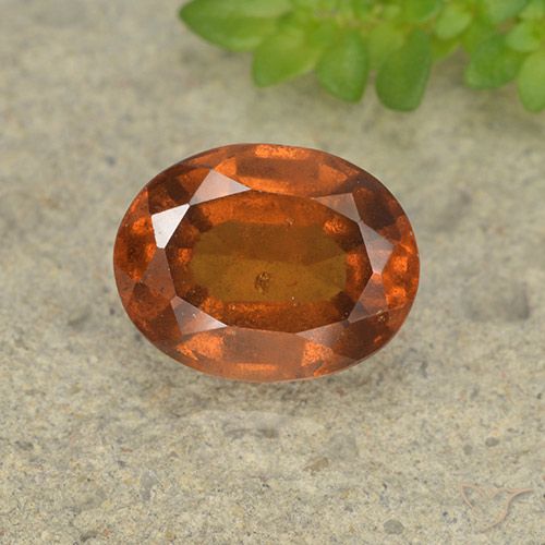 2.25ct Натуральный Янтарный Апельсин Гранат Гессонит, Овал, VS-SI