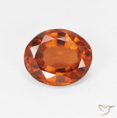 1.99ct Натуральный Янтарный Апельсин Гранат Гессонит, Овал, Чистота VS