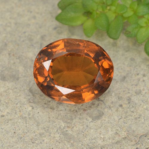 1.95ct Натуральный Средний апельсин Гранат Гессонит, Овал, VS-SI