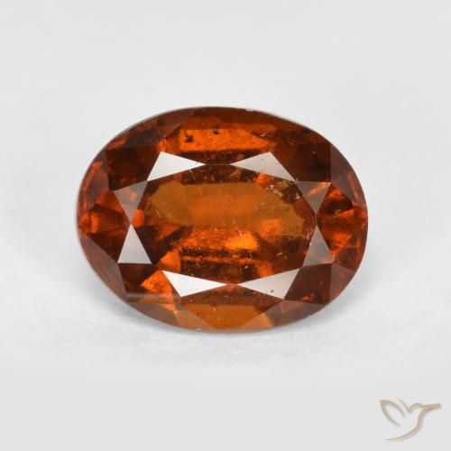 1.96ct Натуральный Темно-оранжевый Гранат Гессонит, Овал, VS-SI