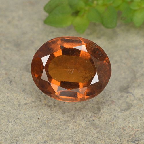 1.84ct Натуральный Желтовато-оранжевый Гранат Гессонит, Овал, VS-SI