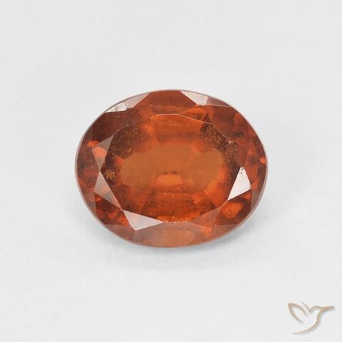 1.90ct Натуральный Янтарный Апельсин Гранат Гессонит, Овал, VS-SI