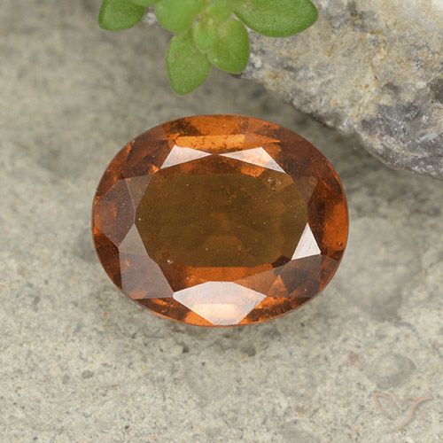 1.79ct Натуральный Средне-темно-оранжевый Гранат Гессонит, Овал, VS-SI