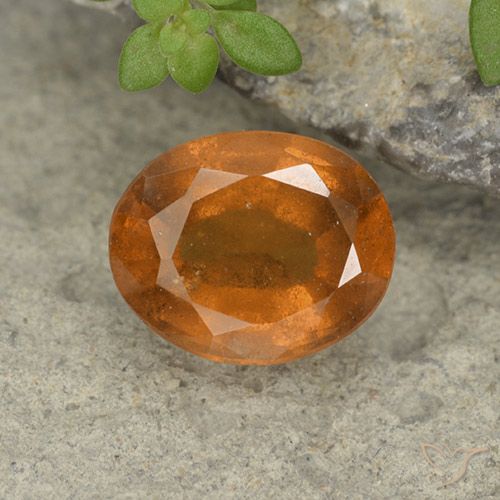 2.06ct Натуральный Желтовато-оранжевый Гранат Гессонит, Овал, VS-SI