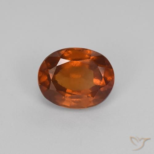 2.04ct Натуральный Средний апельсин Гранат Гессонит, Овал, Чистота VS