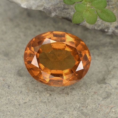 1.81ct Натуральный Средне-темно-оранжевый Гранат Гессонит, Овал, Чистота VS