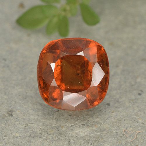 1.83ct Натуральный Средний апельсин Гранат Гессонит, Подушка, VS-SI