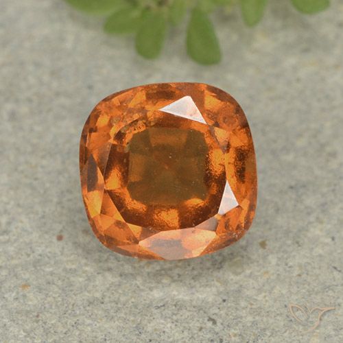 1.92ct Натуральный Средний апельсин Гранат Гессонит, Подушка, VS-SI