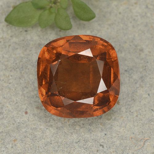 1.86ct Натуральный Янтарный Апельсин Гранат Гессонит, Подушка, Чистота VS