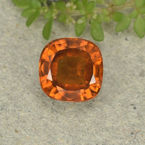 1.78ct Натуральный Средний апельсин Гранат Гессонит, Подушка, VVS-VS