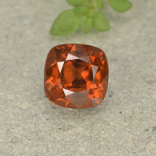 1.83ct Натуральный Красновато-оранжевый Гранат Гессонит, Подушка, Чистота VS