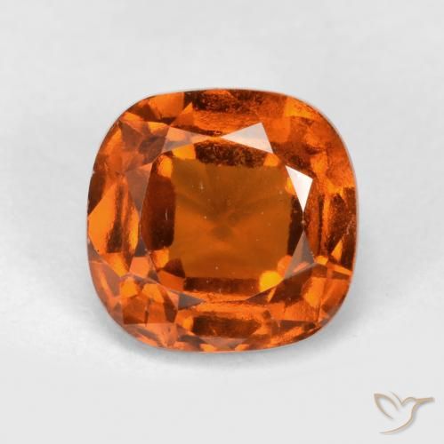 1.94ct Натуральный Огонь Оранжевый Гранат Гессонит, Подушка, Чистота VS