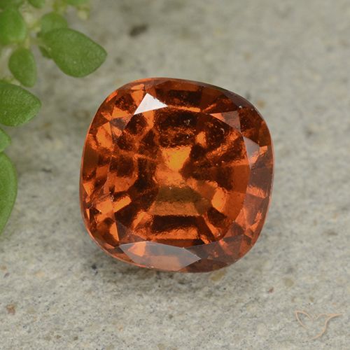 1.94ct Натуральный Средний апельсин Гранат Гессонит, Подушка, Чистота VS