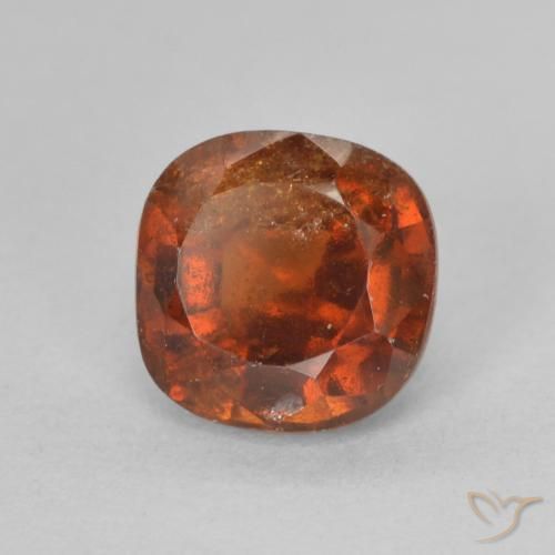 1.92ct Натуральный Огонь Оранжевый Гранат Гессонит, Подушка, VS-SI