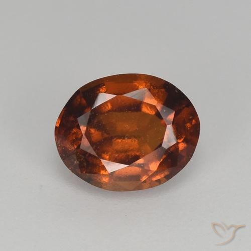1.48ct Натуральный Средний апельсин Гранат Гессонит, Овал, Чистота VS