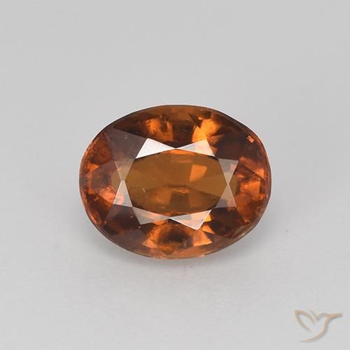 1.52ct Натуральный Красновато-оранжевый Гранат Гессонит, Овал, Чистота VS