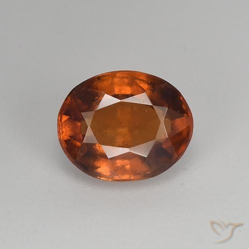 1.37ct Натуральный Темно-коричневая коричневая Гранат Гессонит, Овал, Чистота VS