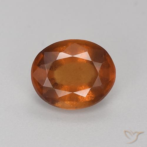 1.91ct Натуральный Темно-оранжевый Гранат Гессонит, Овал, VS-SI