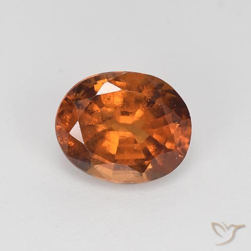 1.86ct Натуральный Коричневый Гранат Гессонит, Овал, VS-SI