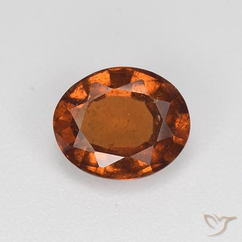 2.00ct Натуральный Оранжево-коричневый Гранат Гессонит, Овал, VS-SI