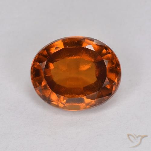 2.16ct Натуральный Оранжево-коричневый Гранат Гессонит, Овал, Чистота VS